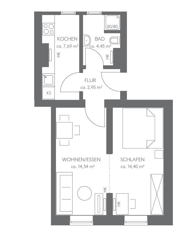 Grundriss WE18 TypC