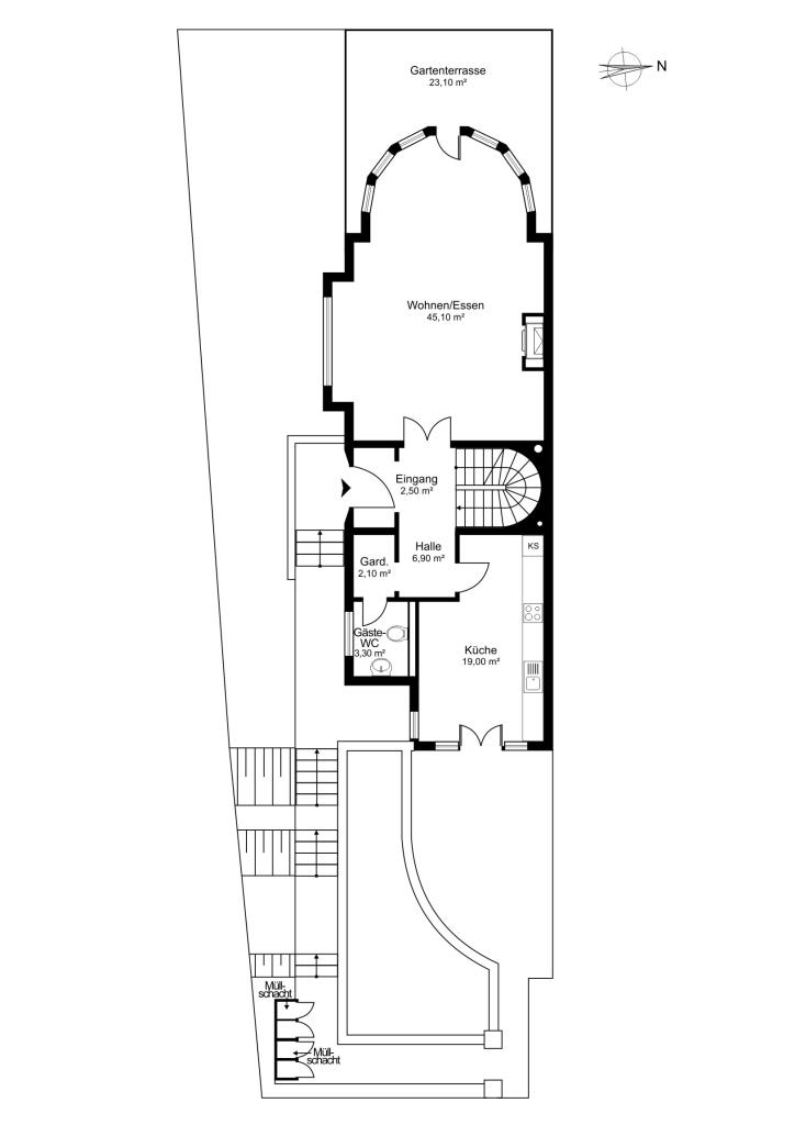 Grundriss Hochparterre